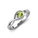 3 - Adah 0.50 ctw (5.00 mm) Round Peridot Twist Love Knot Solitaire Engagement Ring 
