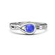 1 - Adah 0.47 ctw (5.00 mm) Round Tanzanite Twist Love Knot Solitaire Engagement Ring 