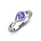 3 - Adah 0.47 ctw (5.00 mm) Round Tanzanite Twist Love Knot Solitaire Engagement Ring 