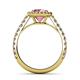 5 - Abeni 1.25 ctw (6.50 mm) Round Pink Tourmaline and Diamond Halo Engagement Ring   