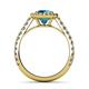 5 - Abeni 1.33 ctw (6.50 mm) Round London Blue Topaz and Diamond Halo Engagement Ring   