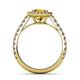 5 - Abeni 1.25 ctw (6.50 mm) Round Citrine and Diamond Halo Engagement Ring   