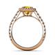 5 - Abeni 1.25 ctw (6.50 mm) Round Citrine and Diamond Halo Engagement Ring   