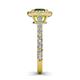 4 - Abeni 1.48 ctw (6.50 mm) Round Peridot and Diamond Halo Engagement Ring   