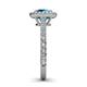 4 - Abeni 1.33 ctw (6.50 mm) Round London Blue Topaz and Diamond Halo Engagement Ring   
