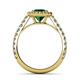 5 - Abeni 1.10 ctw (6.00 mm) Round Emerald and Diamond Halo Engagement Ring 