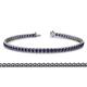 1 - Tiara 2.00 mm Blue Sapphire Eternity Tennis Bracelet 