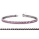 1 - Tiara 2.00 mm Pink Sapphire Eternity Tennis Bracelet 