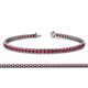1 - Tiara 2.00 mm Ruby Eternity Tennis Bracelet 