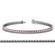 1 - Tiara 2.00 mm Pink Tourmaline Eternity Tennis Bracelet 