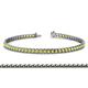 1 - Tiara 2.00 mm Peridot Eternity Tennis Bracelet 