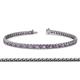 1 - Tiara 2.00 mm Amethyst and Diamond Eternity Tennis Bracelet 