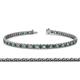 1 - Tiara 2.00 mm Emerald and Diamond Eternity Tennis Bracelet 