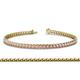 1 - Tiara 2.60 mm Pink Tourmaline Eternity Tennis Bracelet 