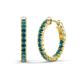 1 - Amia 2.00 mm Round Blue Diamond Inside Out Hoop Earrings 