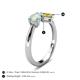 5 - Lysha 1.16 ctw Opal Pear Shape (7x5 mm) & Lab Created Yellow Sapphire Cushion Shape (5.00 mm) Toi Et Moi Engagement Ring 