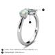 5 - Lysha 0.85 ctw Opal Pear Shape (7x5 mm) & Natural Diamond Cushion Shape (5.00 mm) Toi Et Moi Engagement Ring 