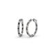 1 - Amia Smoky Quartz and Diamond Hoop Earrings 