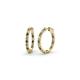 1 - Amia Smoky Quartz and Diamond Hoop Earrings 