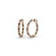 1 - Amia Smoky Quartz and Diamond Hoop Earrings 