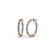 1 - Amia London Blue Topaz and Diamond Hoop Earrings 