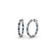 1 - Amia Blue and White Diamond Hoop Earrings 
