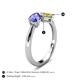 5 - Lysha 1.56 ctw Tanzanite Pear Shape (7x5 mm) & Lab Created Yellow Sapphire Cushion Shape (5.00 mm) Toi Et Moi Engagement Ring 