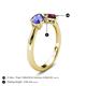 5 - Lysha 1.37 ctw Tanzanite Pear Shape (7x5 mm) & Rhodolite Garnet Cushion Shape (5.00 mm) Toi Et Moi Engagement Ring 