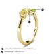 5 - Lysha 1.55 ctw Yellow Sapphire Pear Shape (7x5 mm) & Peridot Cushion Shape (5.00 mm) Toi Et Moi Engagement Ring 