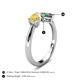 5 - Lysha 1.71 ctw Yellow Sapphire Pear Shape (7x5 mm) & Lab Created Alexandrite Cushion Shape (5.00 mm) Toi Et Moi Engagement Ring 