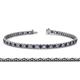 1 - Tiara 2.60 mm Blue Sapphire and Diamond Eternity Tennis Bracelet 