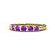 4 - Roena 0.66 ctw Amethyst Round (3.80 mm) & (3.30 mm) 5 Stone Wedding Band 