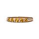 4 - Roena 0.66 ctw Citrine Round (3.80 mm) & (3.30 mm) 5 Stone Wedding Band 