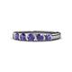 4 - Roena 0.66 ctw Iolite Round (3.80 mm) & (3.30 mm) 5 Stone Wedding Band 