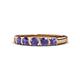 4 - Roena 0.66 ctw Iolite Round (3.80 mm) & (3.30 mm) 5 Stone Wedding Band 