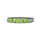 4 - Roena 0.86 ctw Peridot Round (3.80 mm) & (3.30 mm) 5 Stone Wedding Band 