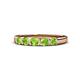 4 - Roena 0.86 ctw Peridot Round (3.80 mm) & (3.30 mm) 5 Stone Wedding Band 