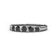 4 - Roena 0.81 ctw Black Diamond Round (3.80 mm) & (3.30 mm) 5 Stone Wedding Band 