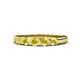 4 - Roena 0.80 ctw Yellow Sapphire Round (3.80 mm) & (3.30 mm) 5 Stone Wedding Band 