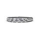 4 - Roena 0.76 ctw Natural Diamond Round (3.80 mm) & (3.30 mm) 5 Stone Wedding Band 