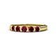 4 - Roena 0.80 ctw Ruby Round (3.80 mm) & (3.30 mm) 5 Stone Wedding Band 