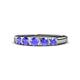 4 - Roena 0.76 ctw Tanzanite Round (3.80 mm) & (3.30 mm) 5 Stone Wedding Band 