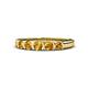 4 - Roena 0.66 ctw Citrine Round (3.80 mm) & (3.30 mm) 5 Stone Wedding Band 