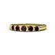 4 - Roena 0.86 ctw Red Garnet Round (3.80 mm) & (3.30 mm) 5 Stone Wedding Band 