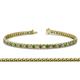 1 - Tiara 2.60 mm Green Garnet and Diamond Eternity Tennis Bracelet 
