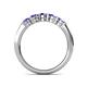 6 - Roena 0.76 ctw Tanzanite Round (3.80 mm) & (3.30 mm) 5 Stone Wedding Band 
