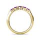 6 - Roena 0.66 ctw Amethyst Round (3.80 mm) & (3.30 mm) 5 Stone Wedding Band 