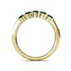 6 - Roena 0.66 ctw Emerald Round (3.80 mm) & (3.30 mm) 5 Stone Wedding Band 