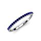 2 - Iskra 0.27 ctw Blue Sapphire Round (1.50 mm) 18 Stone Wedding Band 