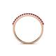 4 - Iskra 0.28 ctw Ruby Round (1.50 mm) 18 Stone Wedding Band 